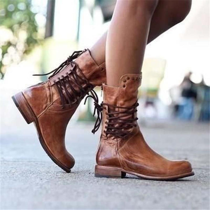 Robyn | Vintage Charm Lace-Up Boots