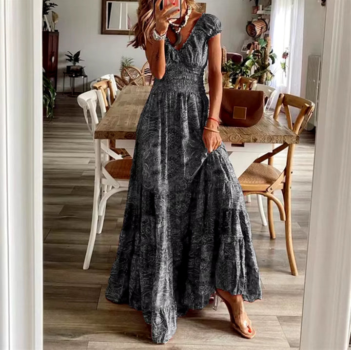 Matilda | Boho V-Neck Maxi Dress